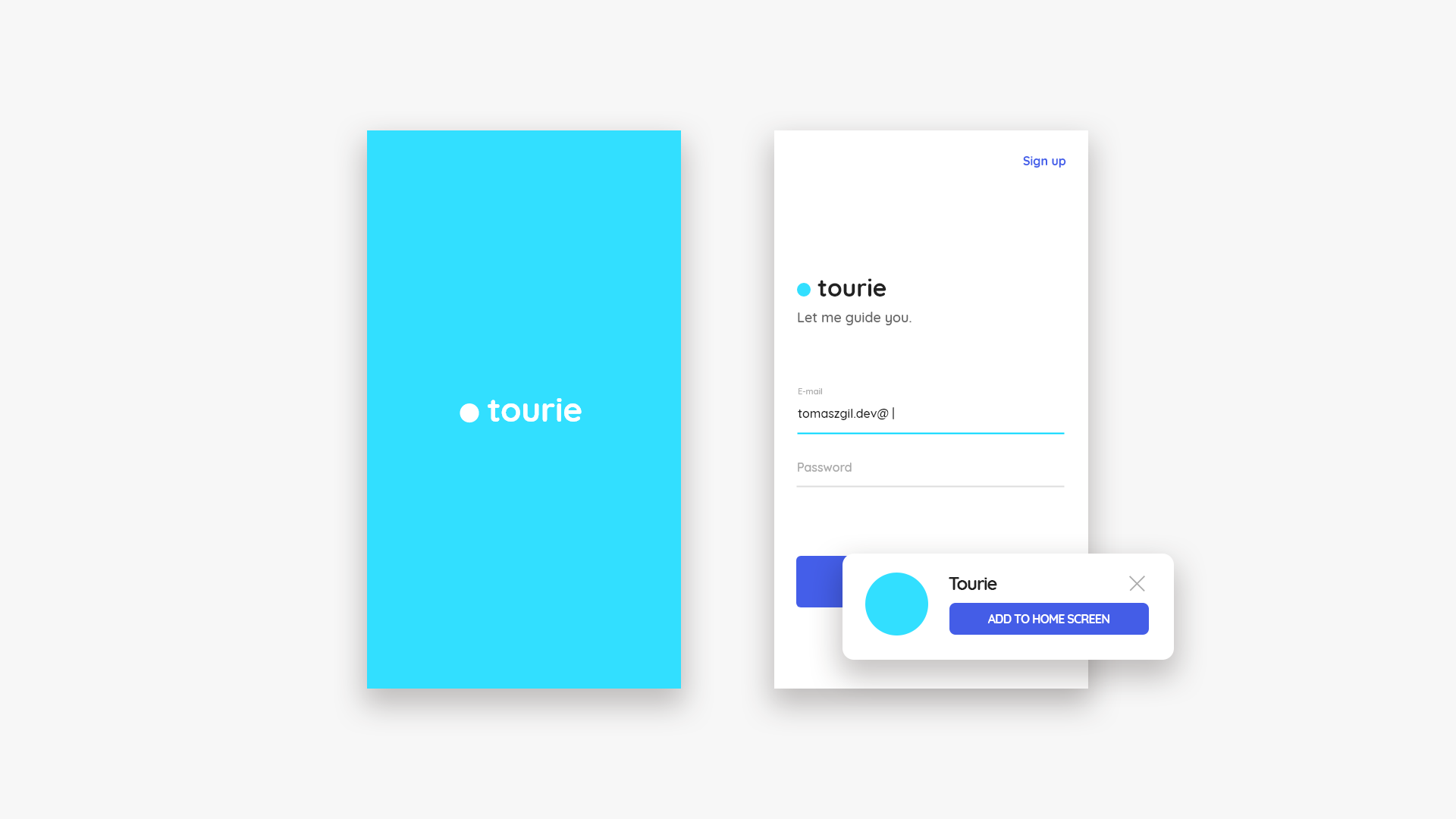 Tourie as a progressive web app